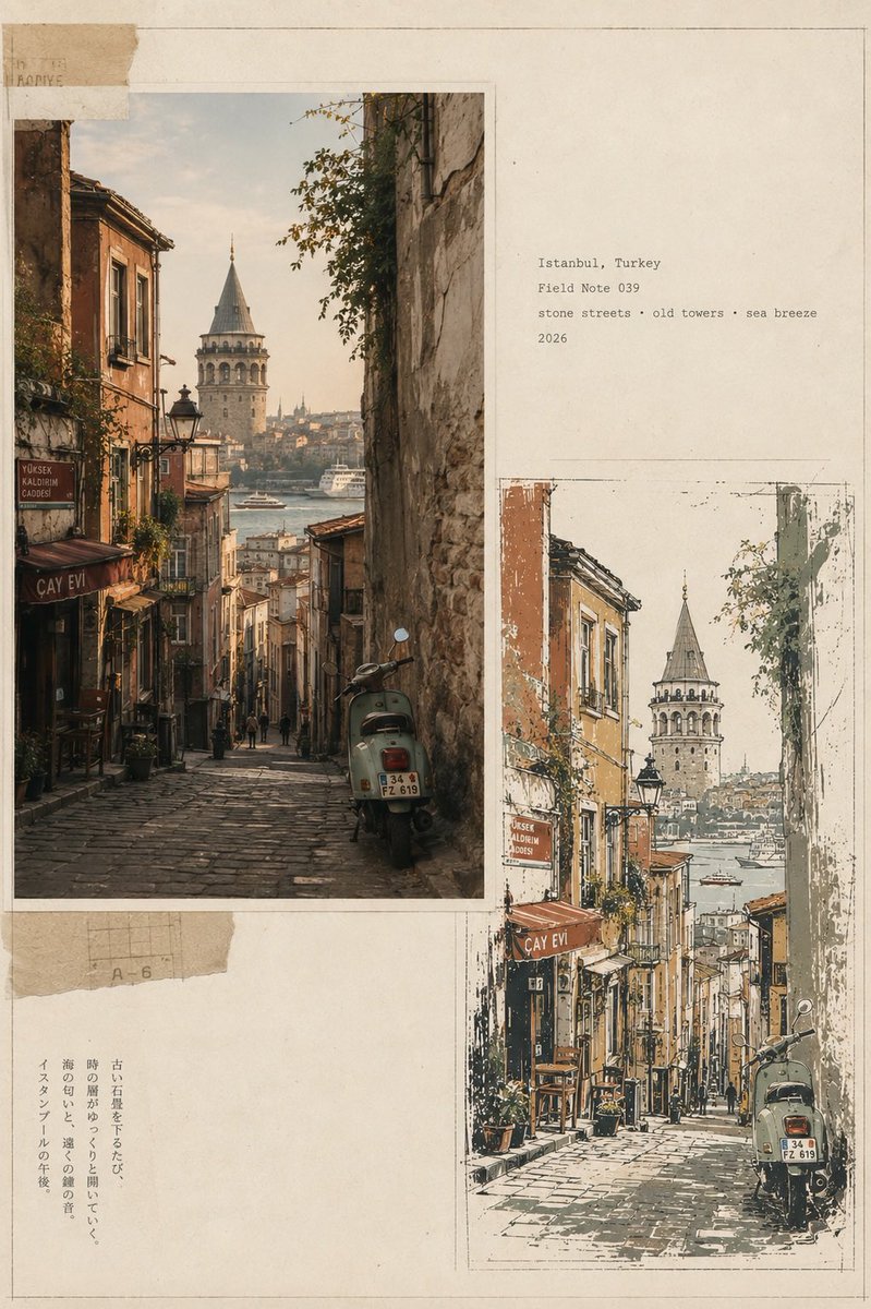 Infographic / Edu Visual - Vintage Travel Journal Collage 4