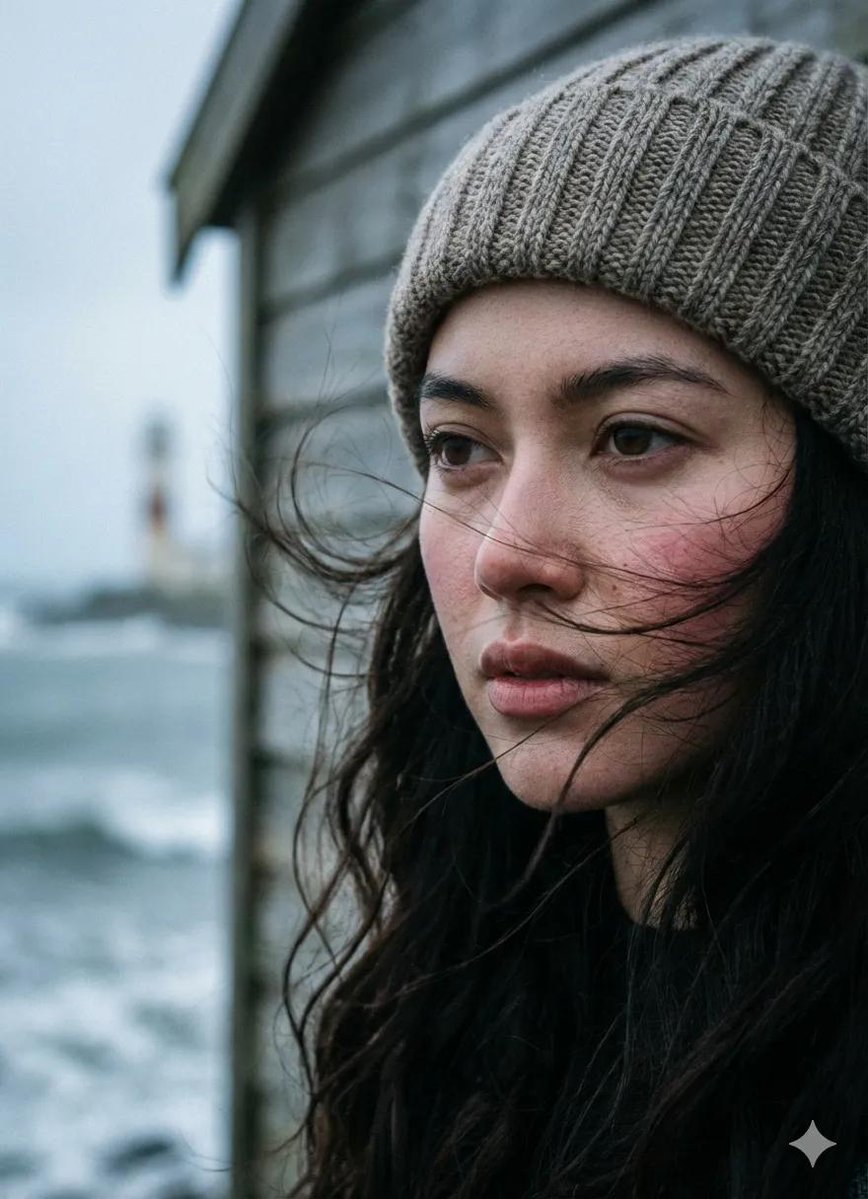 Cinematic Seaside Pier Portrait Prompt 1