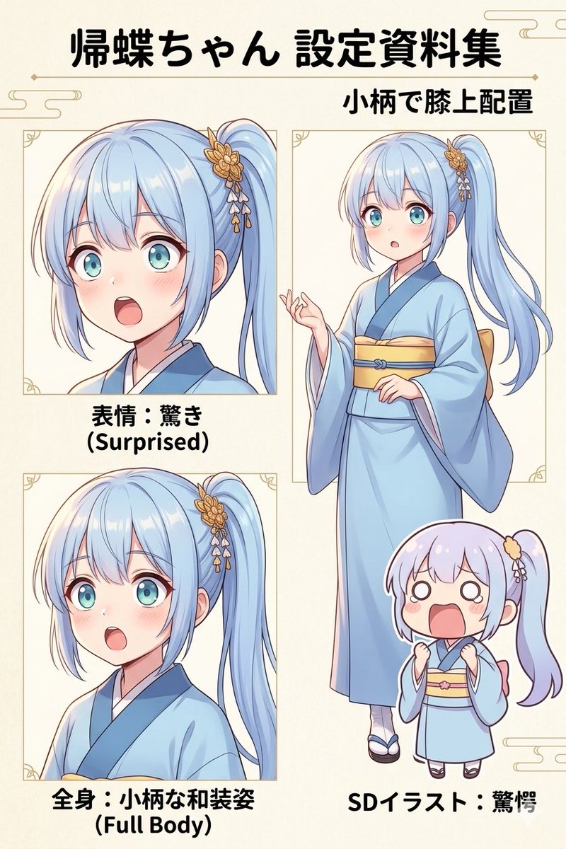 Japanese Anime Character Sheet Prompt 1