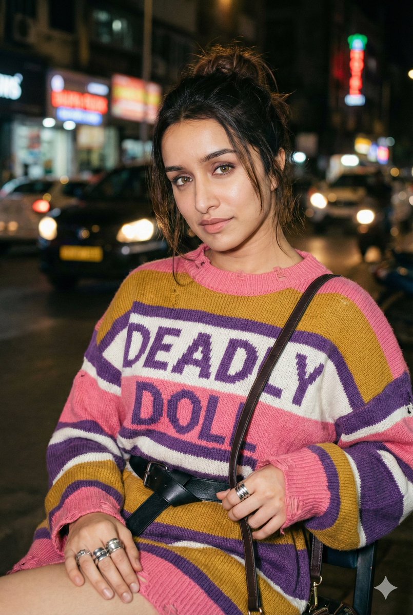 Editorial Nighttime Urban Portrait with Identity Preservation 1