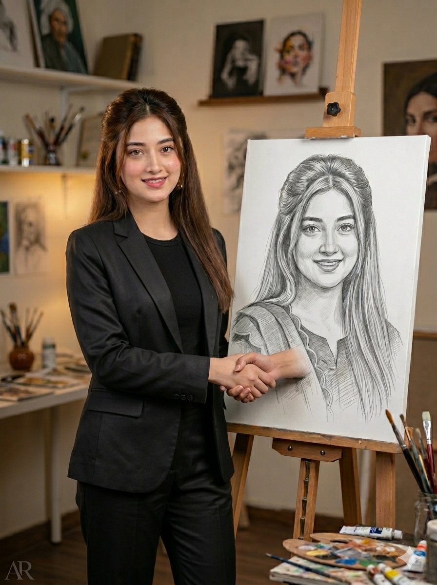 Artist Studio Portrait Transformation 1