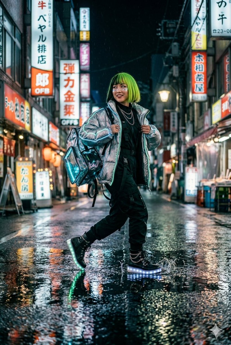 Cyberpunk Techwear Street Shot 2