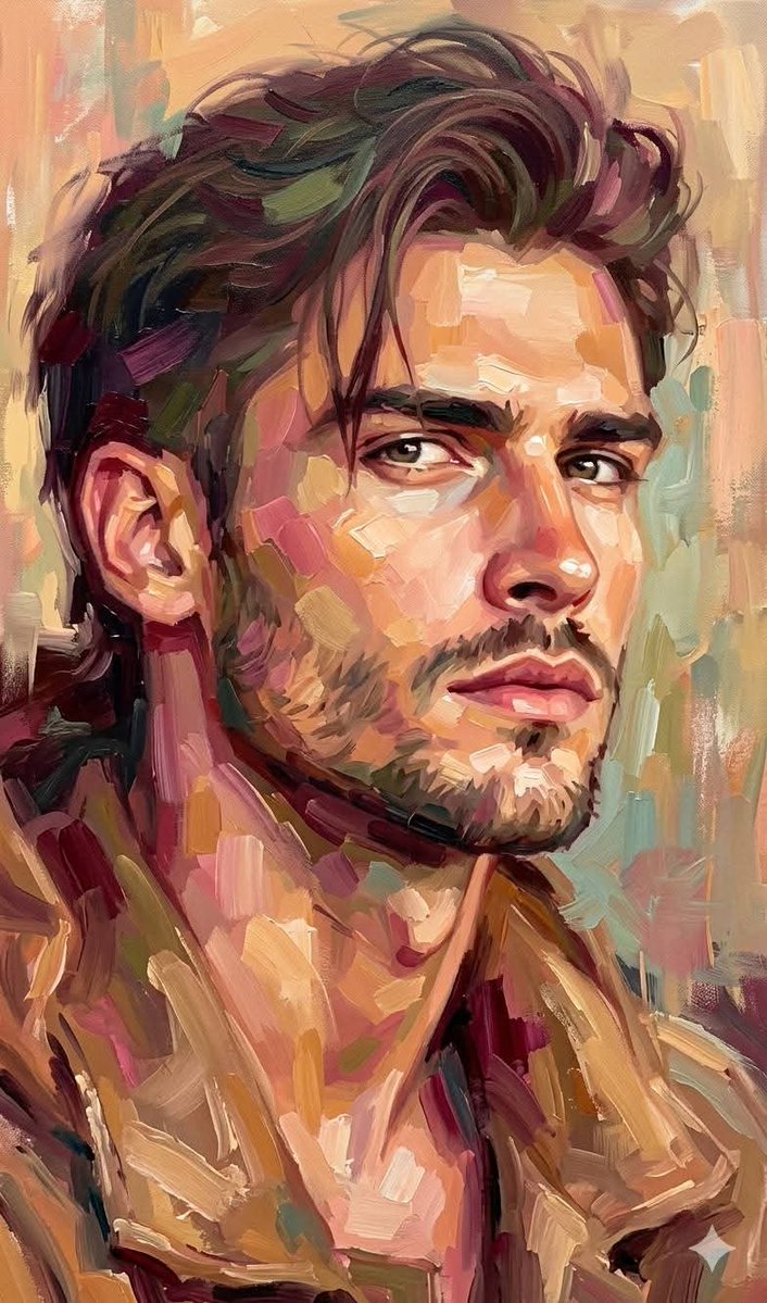 Expressive Oil Painting Portrait 1