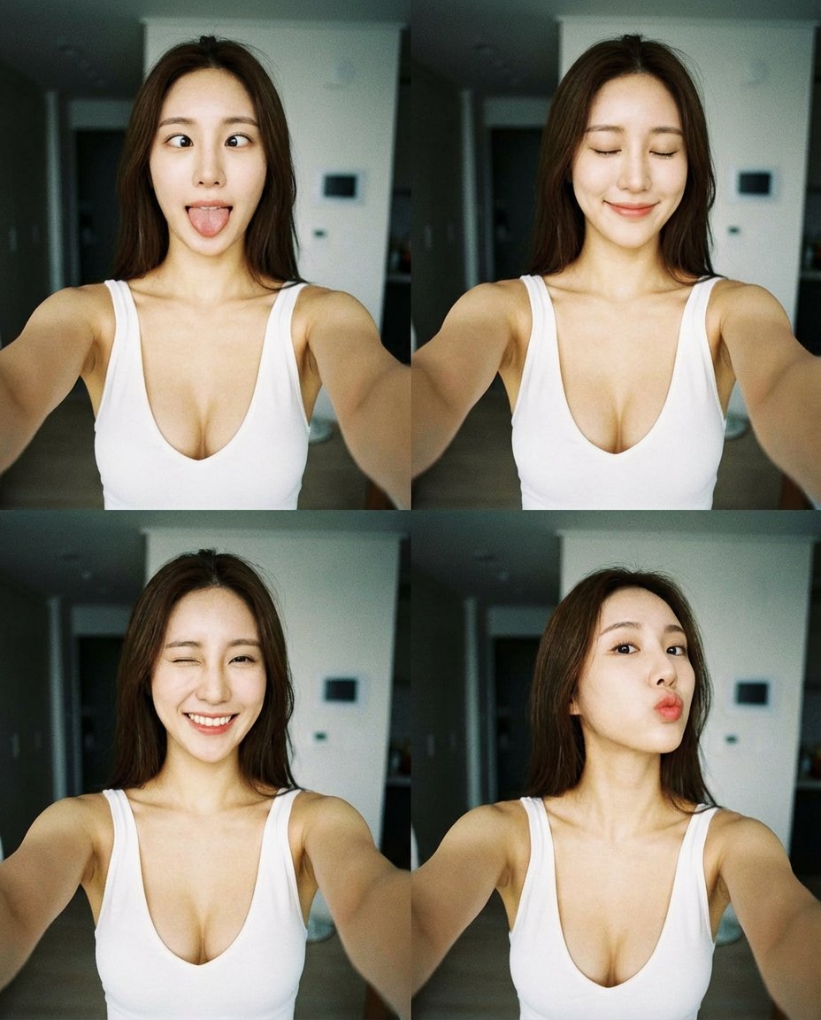 2x2 Selfie Collage with Playful Poses 1