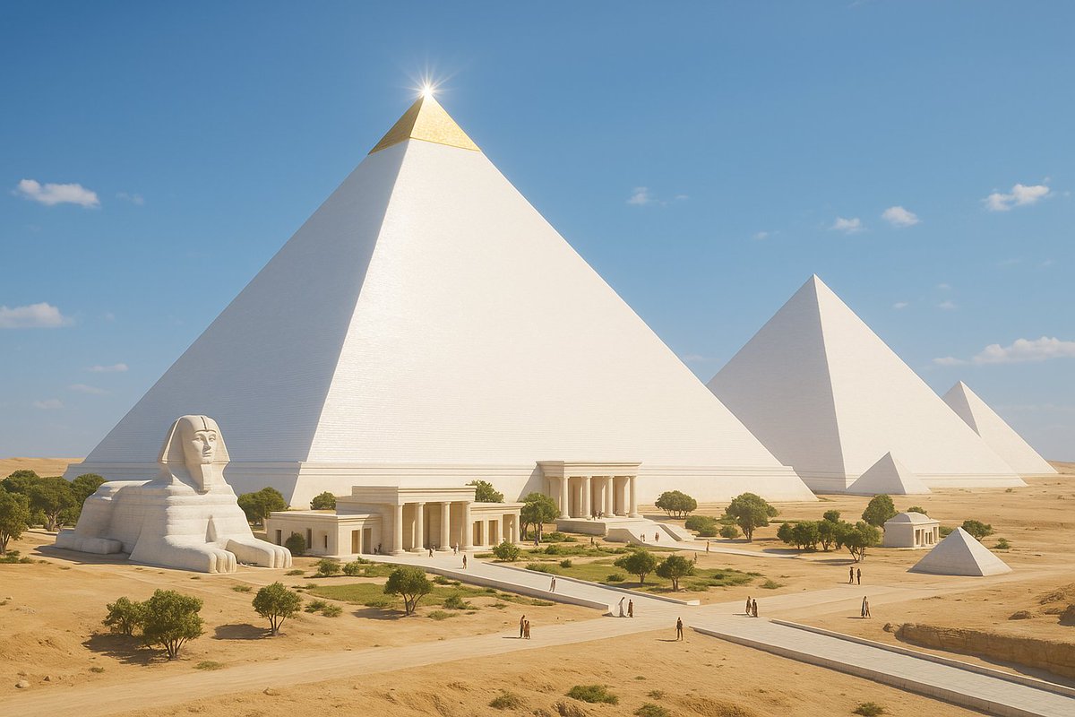 Restored pyramids and Sphinx 2