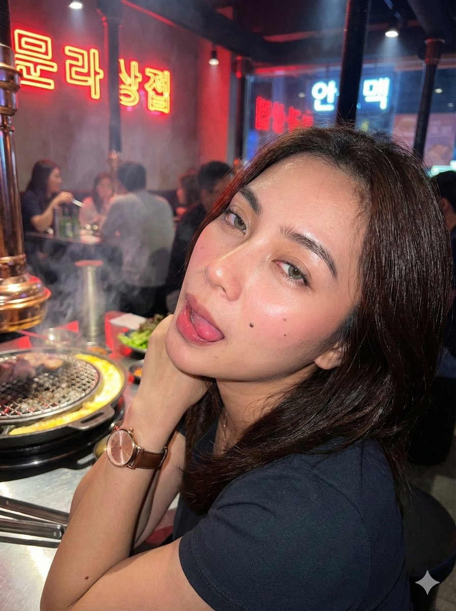 Realistic Izakaya Selfie with Intentional Imperfection 2