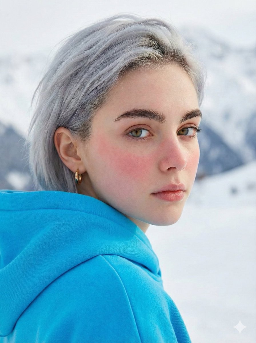 Melancholic Portrait with Rosy Cheeks 1