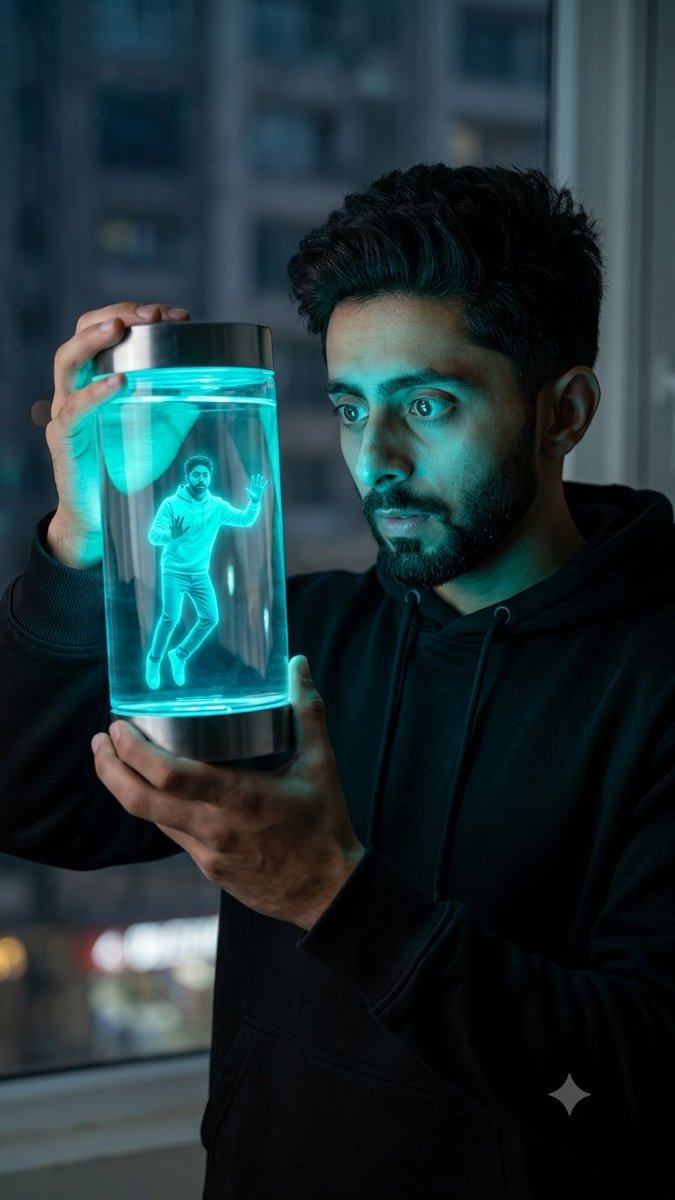 Cinematic Chiaroscuro Man with Miniature Self 1