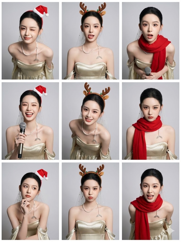 9-Grid K-Pop Idol Photocard Style Prompt (JSON) 4