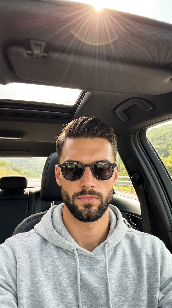 Cinematic Car Interior Male Portrait 1