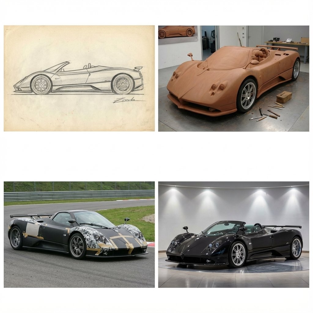 2x2 Grid Car Development Phases 1