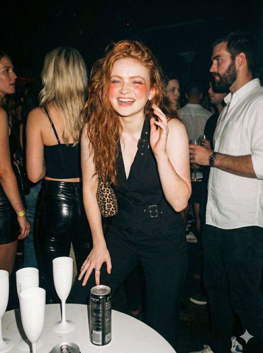 Hyper-realistic Candid Nightlife Photo of Sadie Sink 2