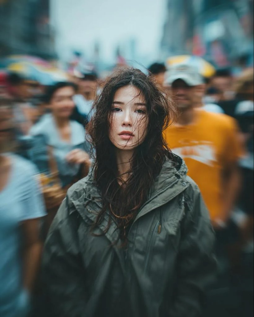 Candid Paparazzi Street Portrait with Motion Blur 2