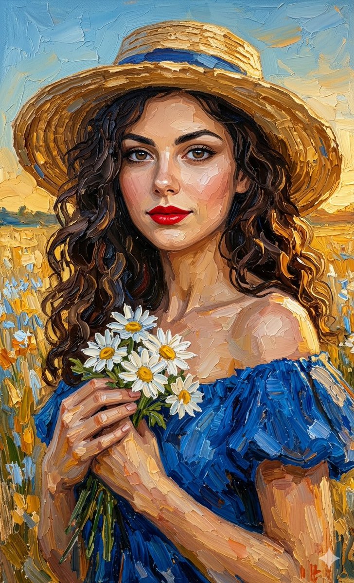 Impasto Oil Painting Portrait 1