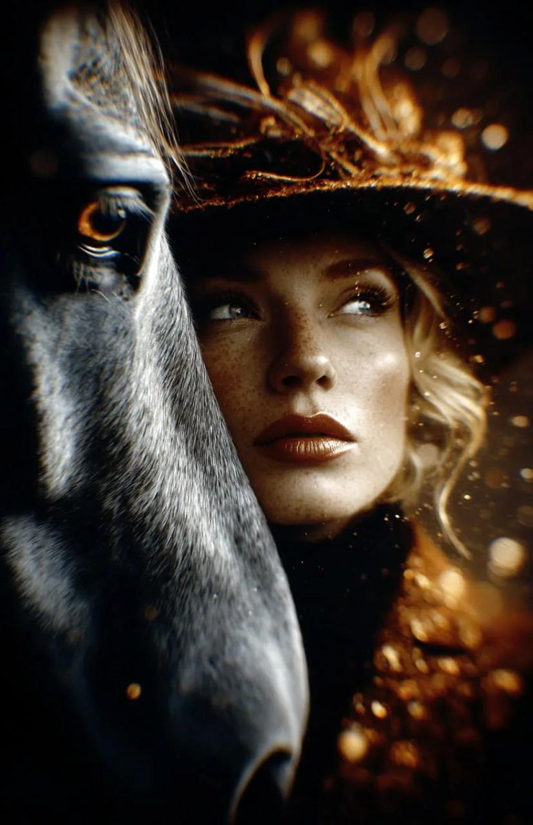 8K Cinematic Fantasy Portrait of Woman and Horse 1