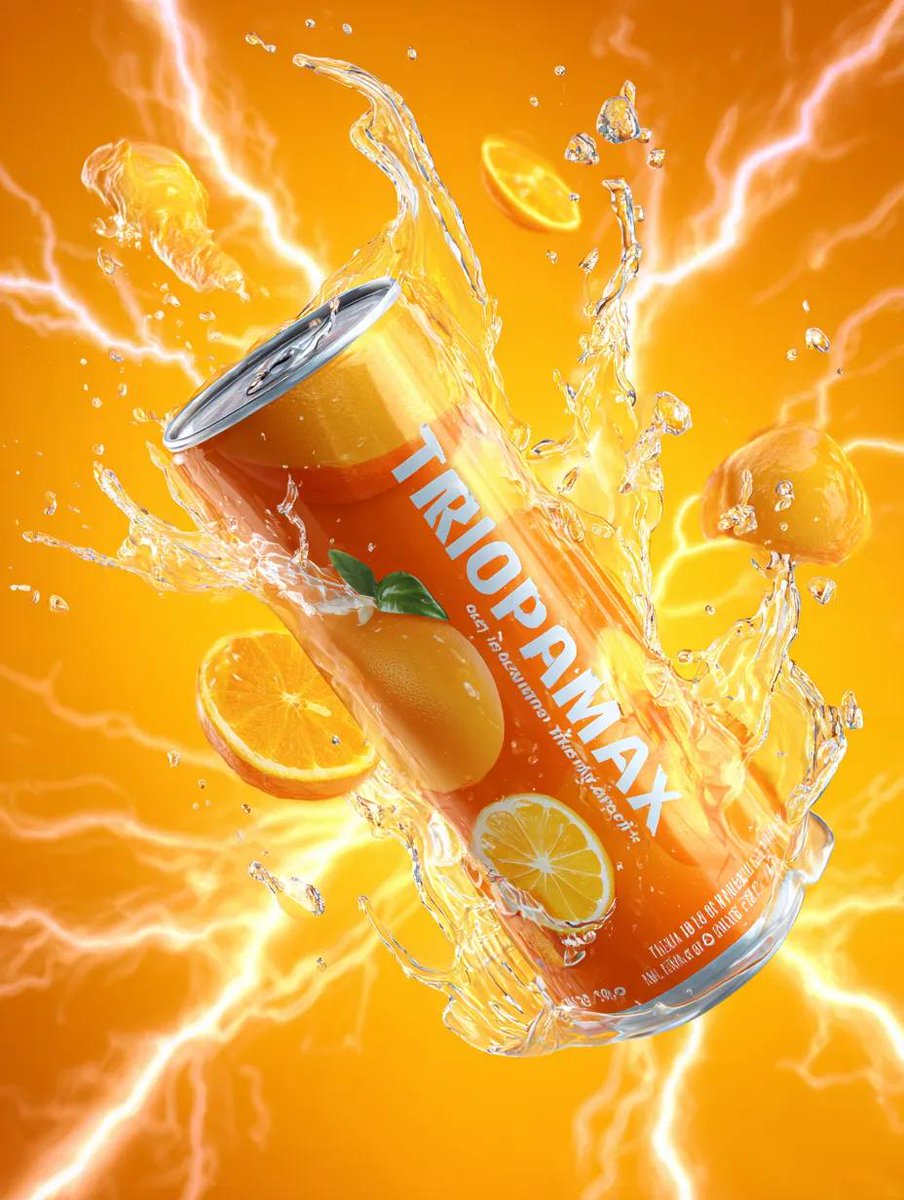 Energy Drink Can with Green Apple Splash and Neon Lightning 4