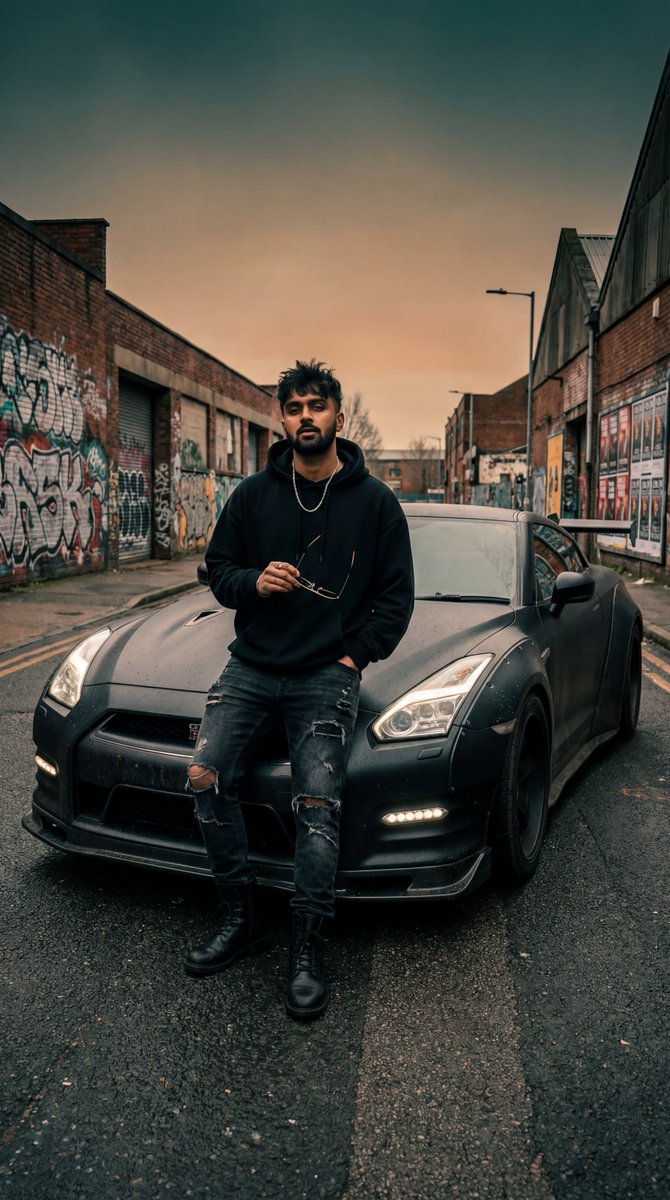Grunge Street Photography Portrait with a Sports Car 3