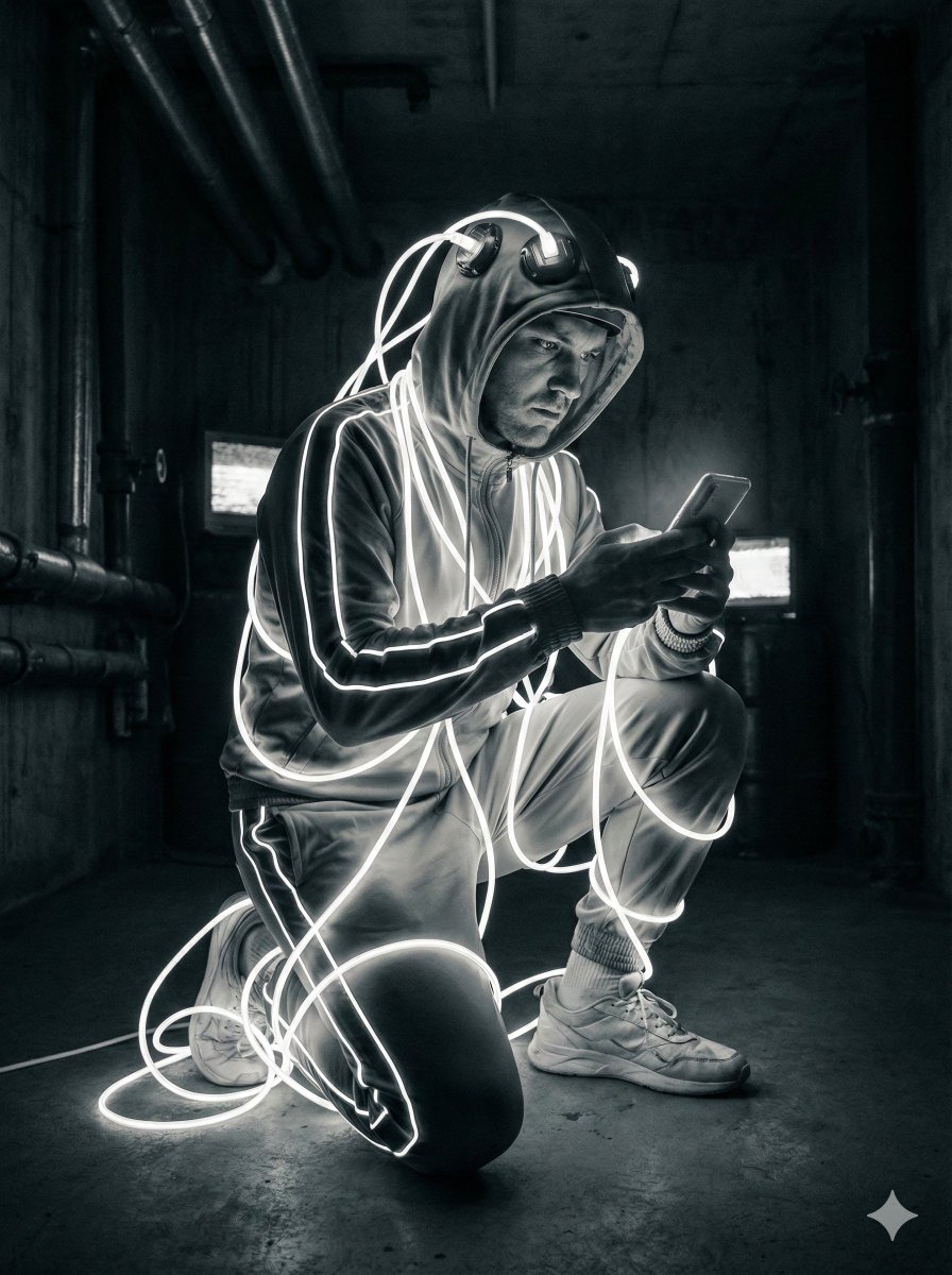Cyberpunk Digital Dependence Portrait 1