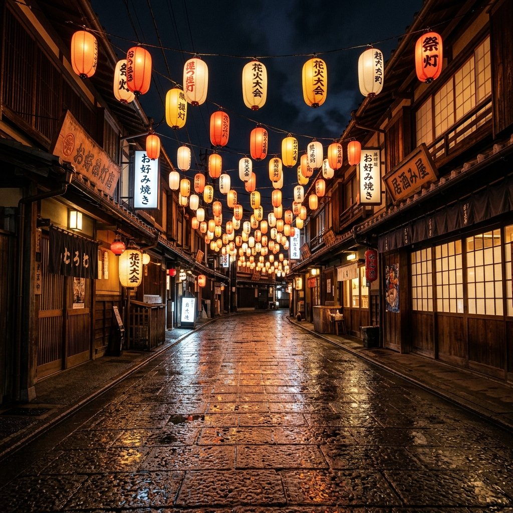 Night Festival Lantern Street 1