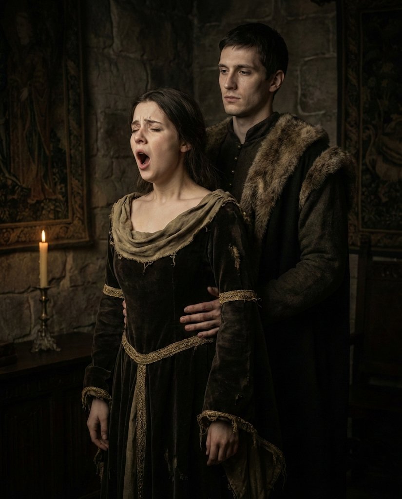 Melancholic Medieval Woman and Man 2