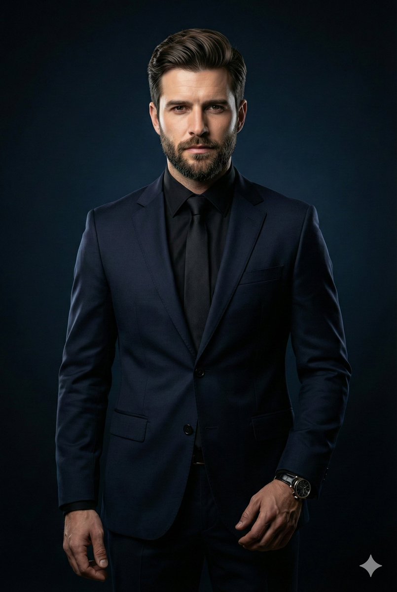 Cinematic Portrait of Middle-Aged Man in Suit 1