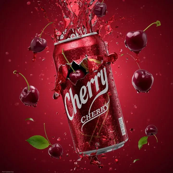 Cherry Soda Commercial Splash Macro Shot 4