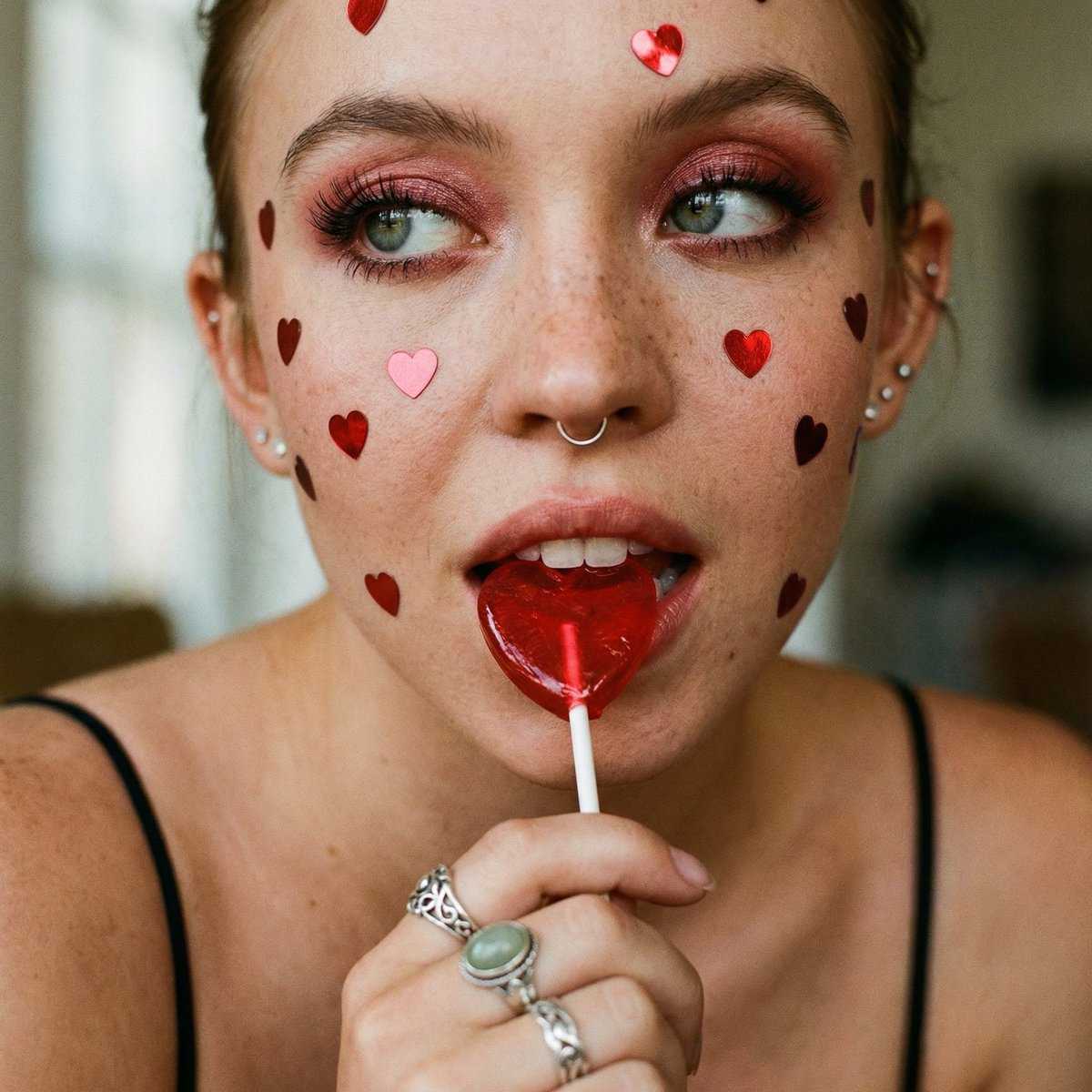 Coquette Soft Grunge Portrait with Lollipop (JSON) 3