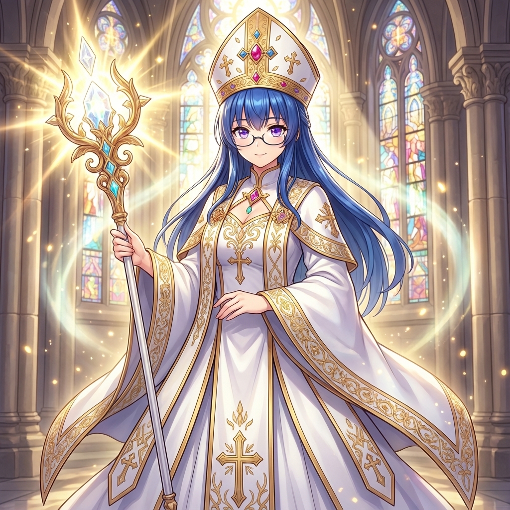 Bishop Transformation with Healing Light and Glasses 1