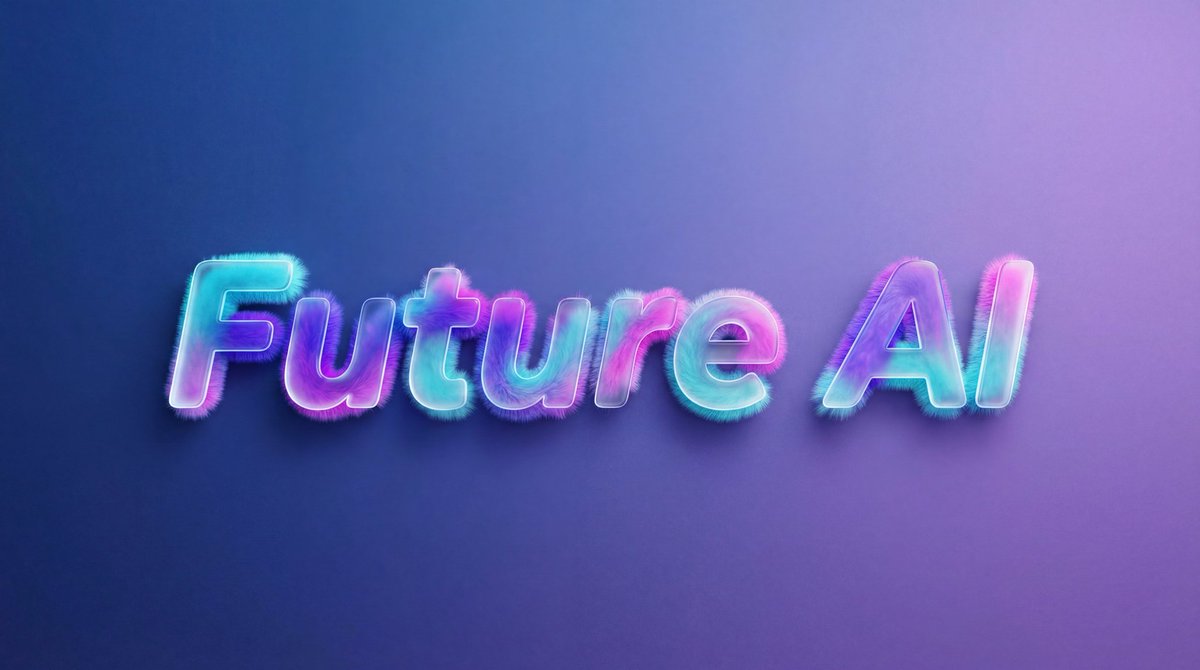 Futuristic Fluffy Glass Typography Art 1