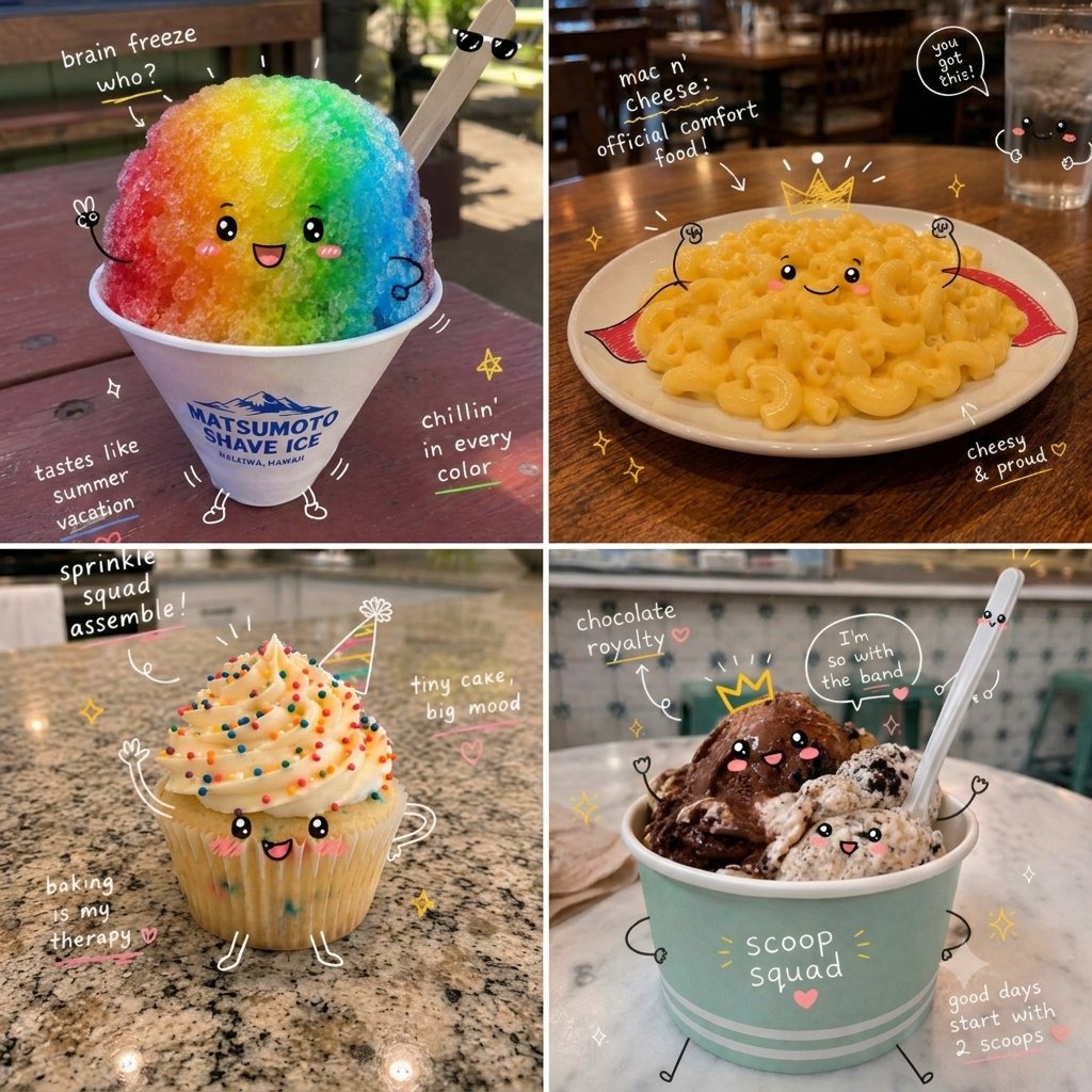 Kawaii Doodle Food Transformation 1