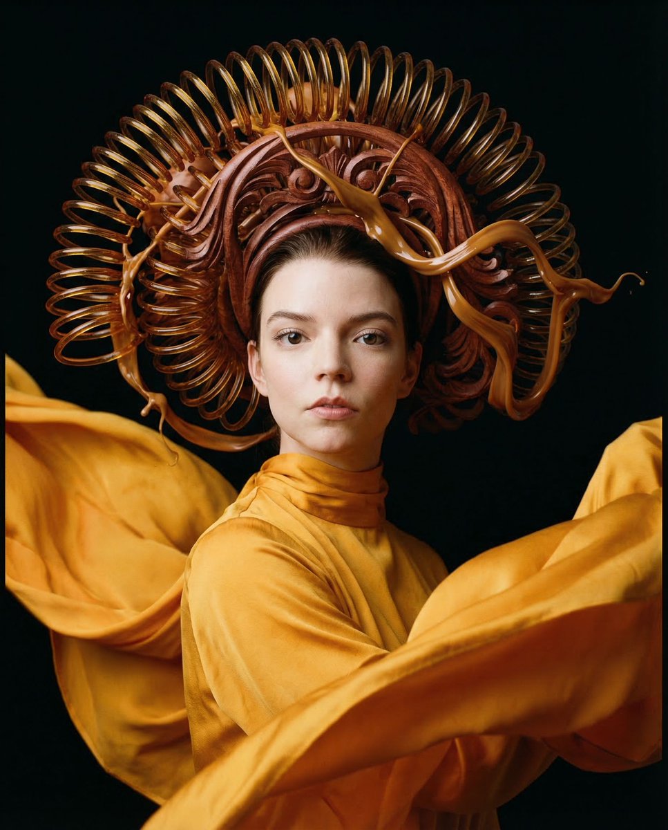 Kinetic Amber Surreal Portrait 2