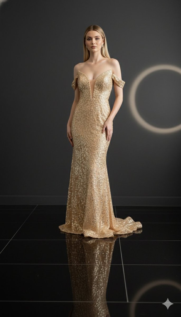 Luxurious 8K Portrait of Polina Gagarina in a Gold Gown 4