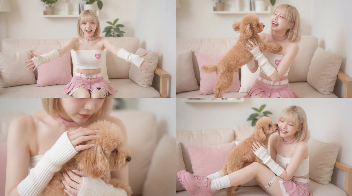 Cinematic Scene of Person Hugging a Toy Poodle 1