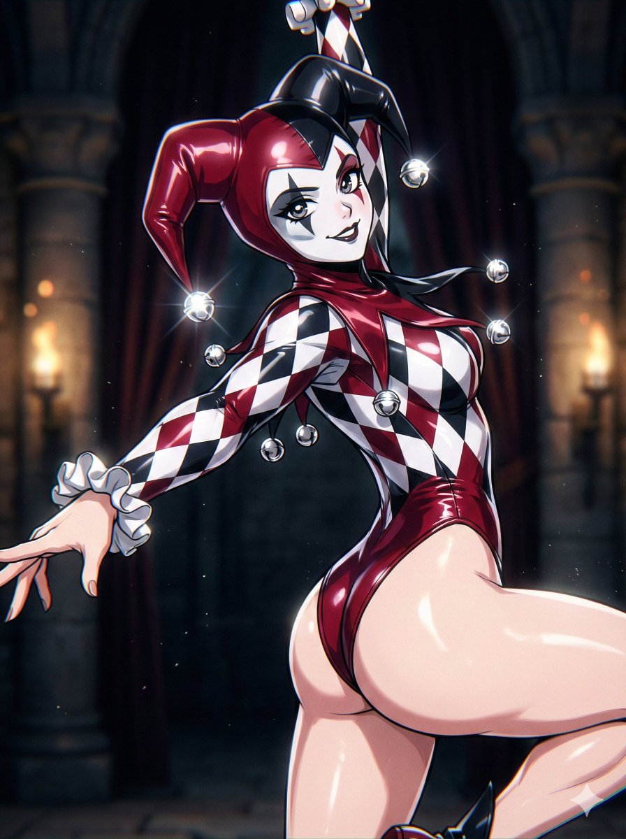Flash-Lit Jester-Girl Editorial Anime 1