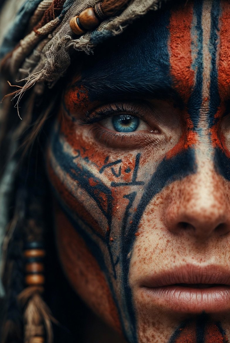 Ancestral Tribal Gaze Portrait Prompt (Facial Lock) 1