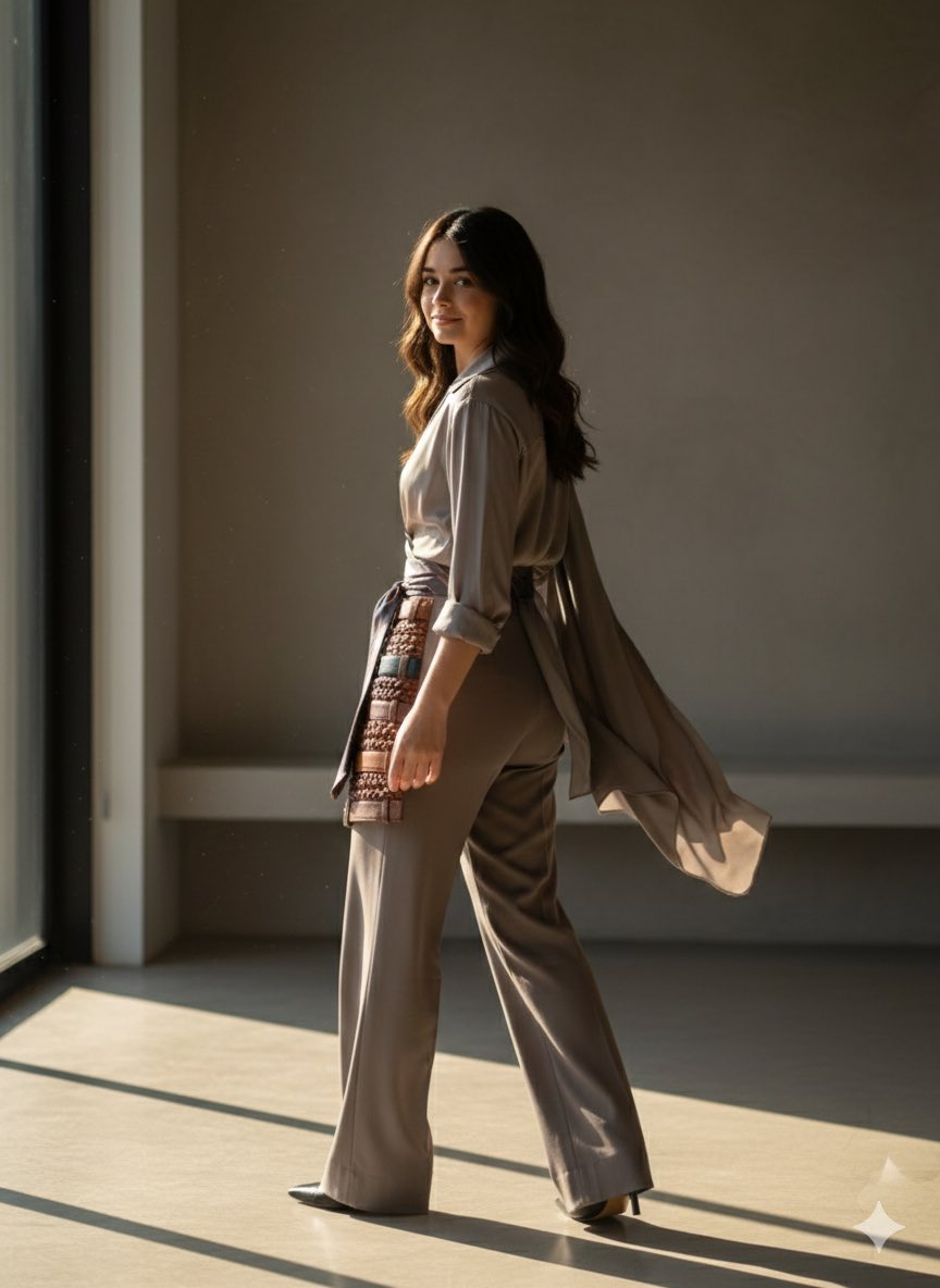 Chic Cinematic Portrait with Soft Draping 1