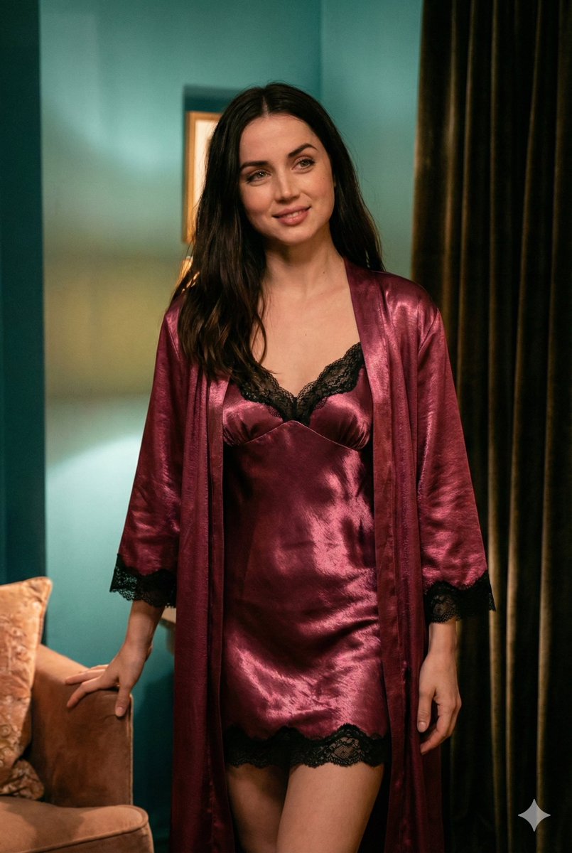 Sadie Sink Boudoir Portrait in Silk Nightwear 4