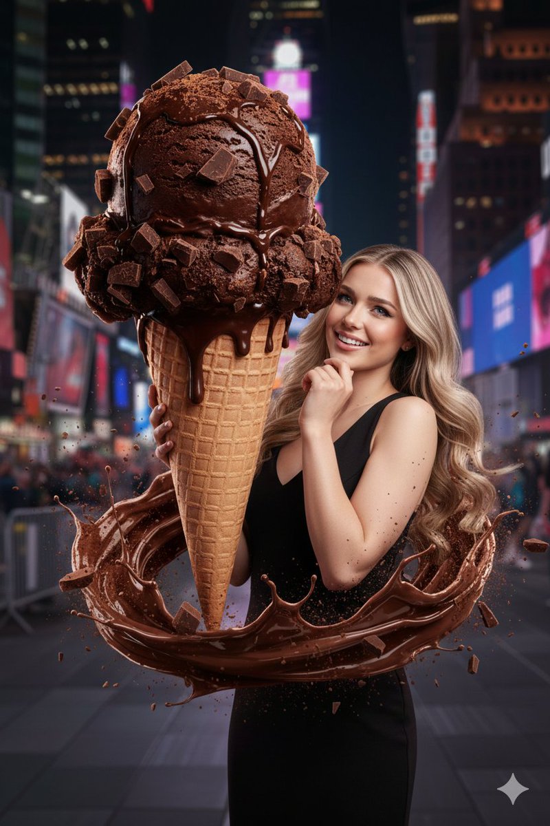 Hyperrealistic Chocolate Ice Cream Commercial Prompt 1