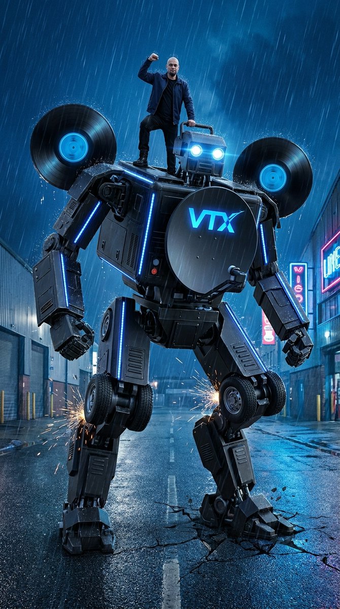 Humanoid Mecha Robot at Night 2