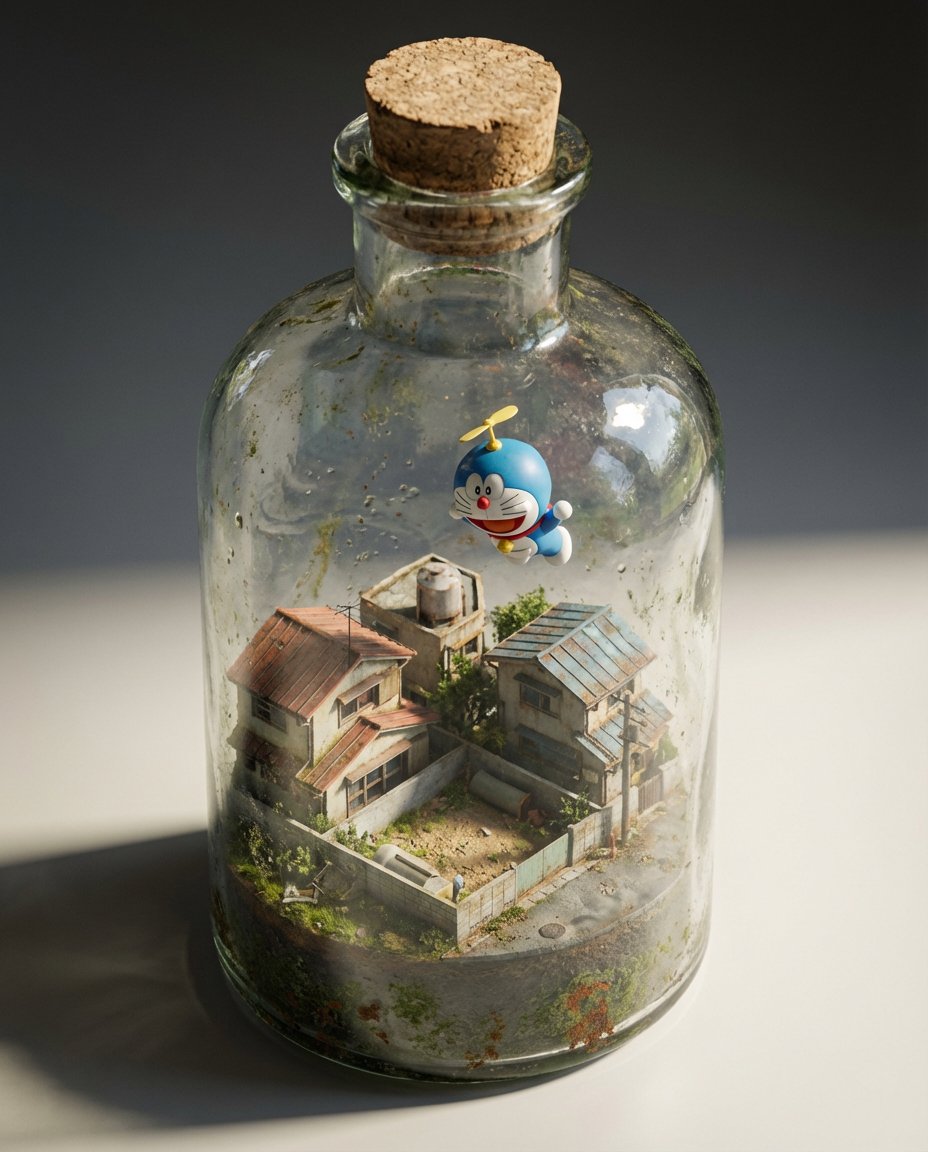 Miniature Diorama in a Glass Bottle 1