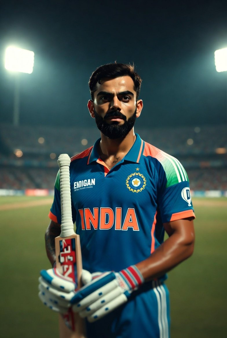 Virat Kohli Nano-Style Cricket Cartoon 5
