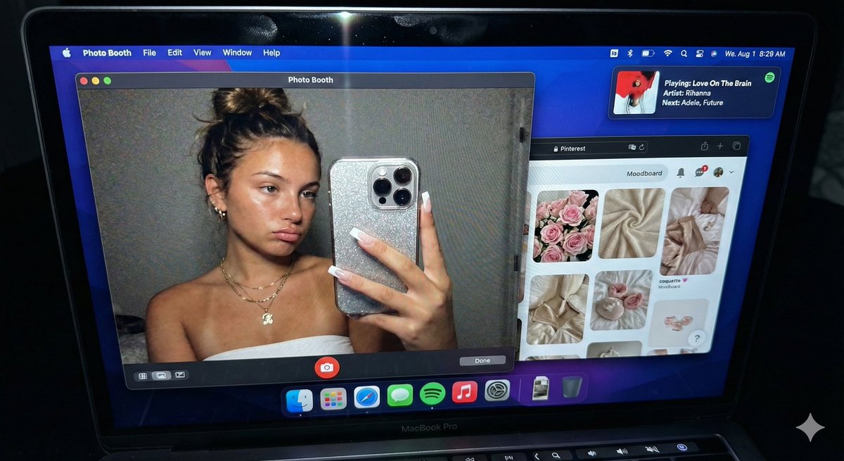 Hyper-realistic MacBook Screen POV Shot Prompt 1