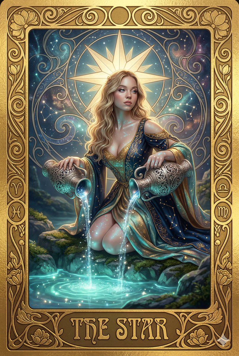 Sydney Sweeney as 'The Star' Tarot Card 1