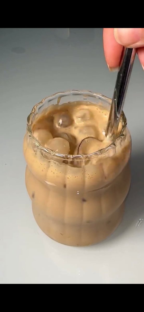 E-commerce Main Image - Stirred Iced Honey Latte Close-Up 1