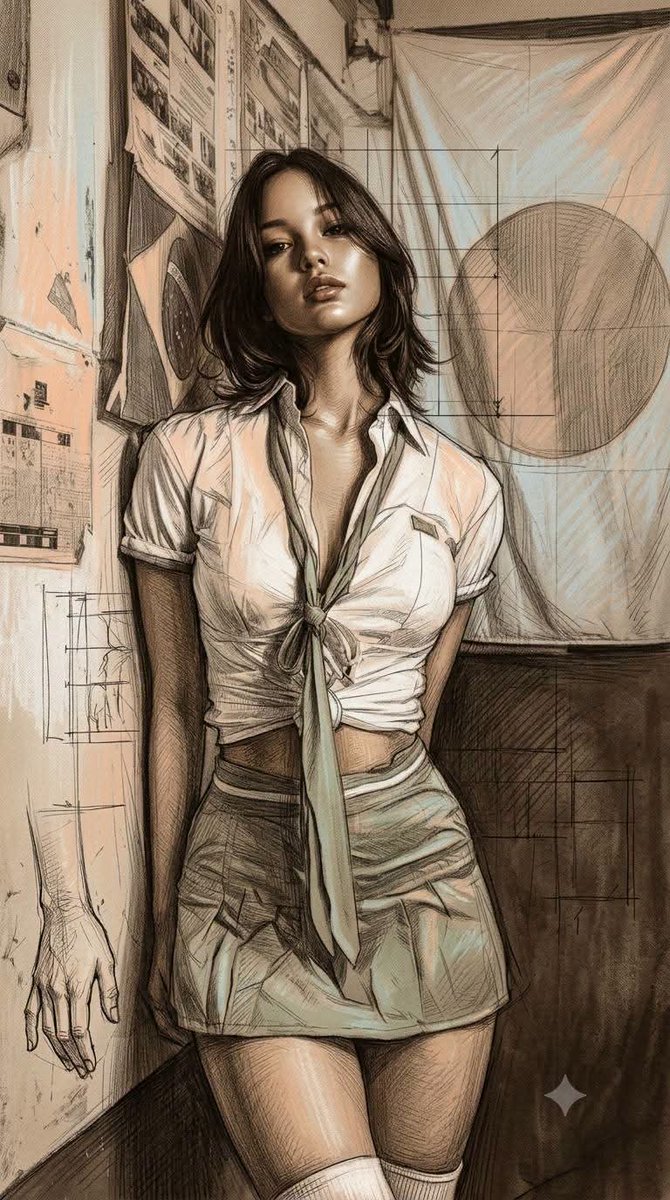 Academic Realism Mixed Media Portrait 1