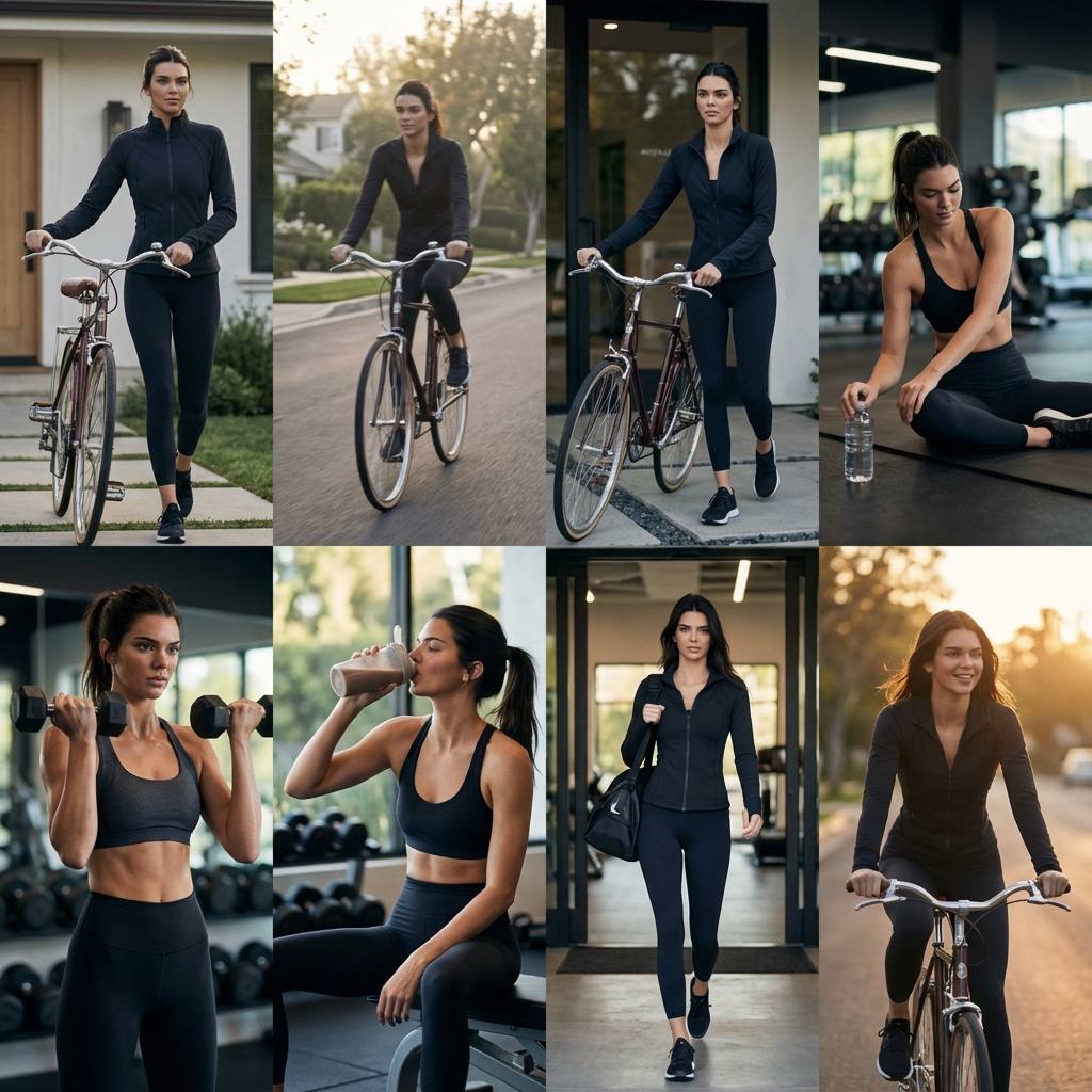 Cinematic 8-Photo Storytelling Collage for a Gym Journey 2