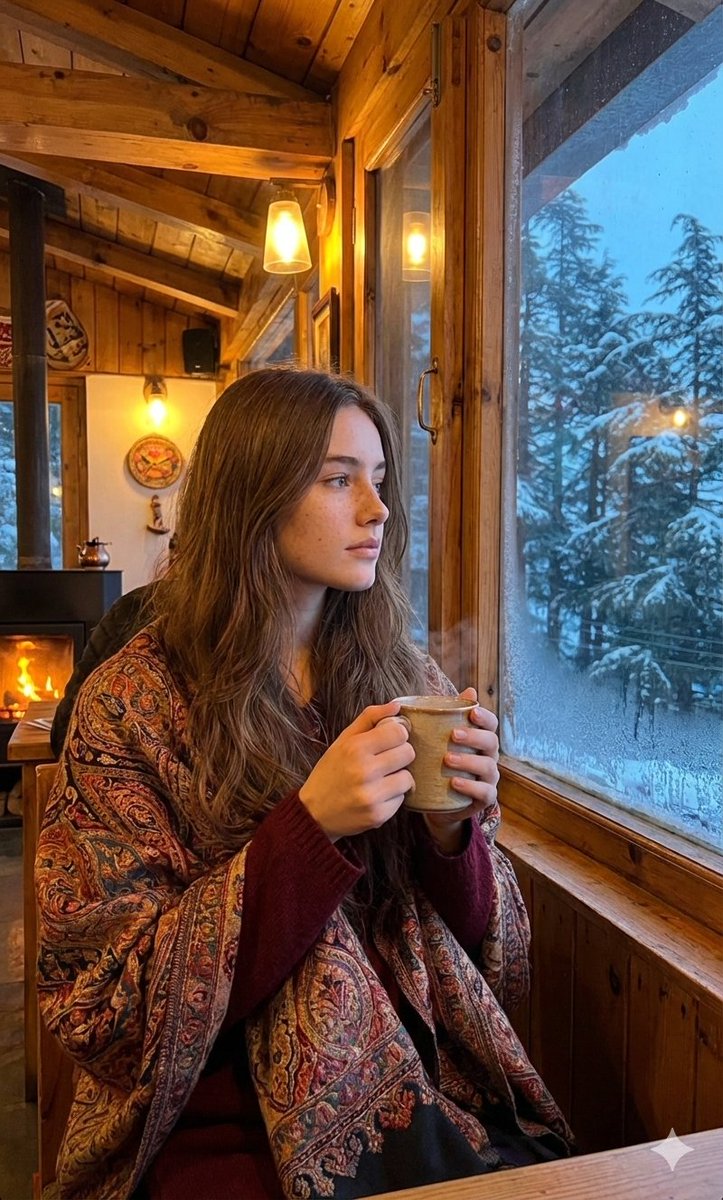 Cozy Winter Cafe Scene in Shimla 1