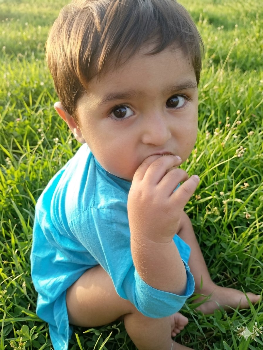 Golden Hour Toddler Meadow Portrait 1