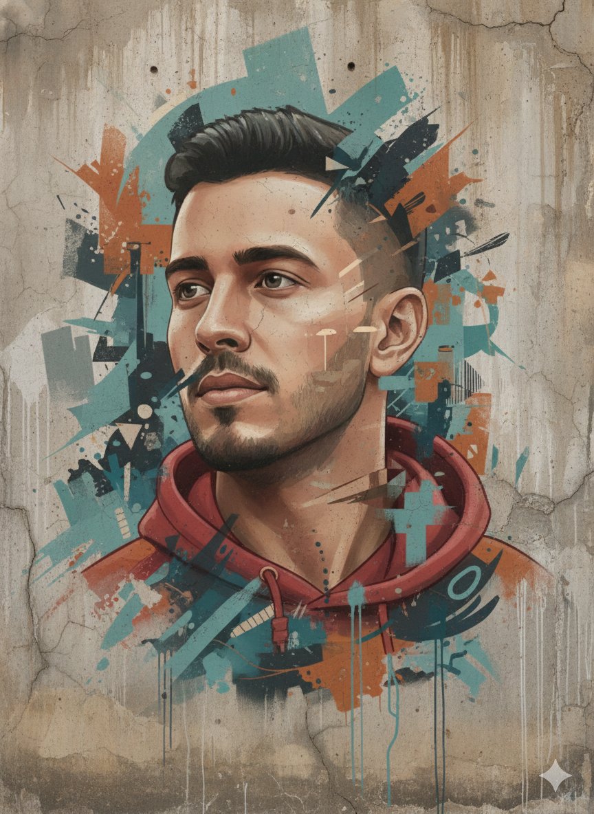 Abstract Realism Street Mural with Identity Preservation 1