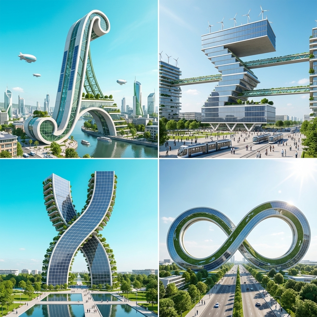 Calculus Symbols as Futuristic Architecture 2